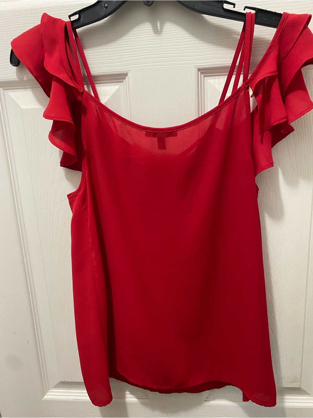 Express red ruffle off the shoulder corset top size XS - Picture 4 of 4